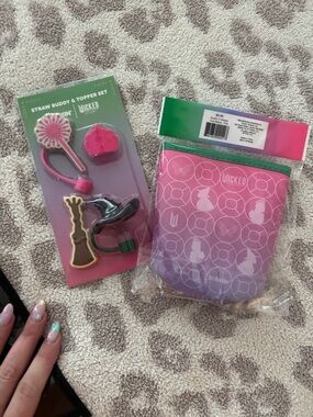 Dunkin Donuts x Wicked collaboration bundle- Koozie and straw toppers